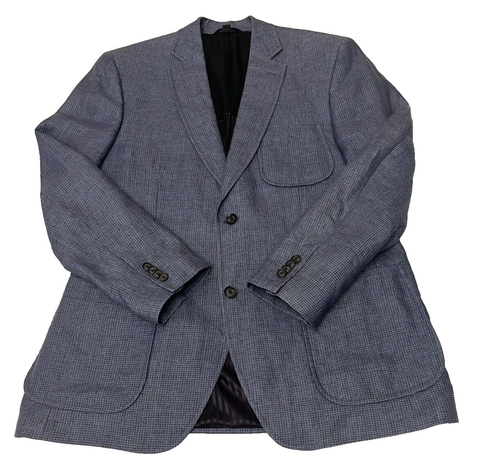 Kroon Men's Sports Jacket Coat 42 R Blazer Blue 2 Button Double Vent Lined